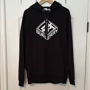Burberry Black Geometric Logo Sweatshirt Hoodie